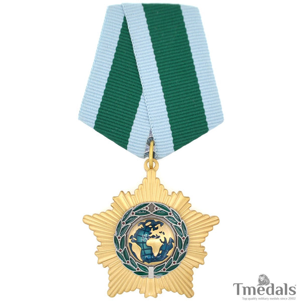 Russia – Order of Friendship Medal Badge – Brass Museum Replica