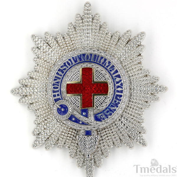 British UK Order of the Garter Star Badge – Museum Replica Collectible with Enamel Detailing (1:1 Reproduction)