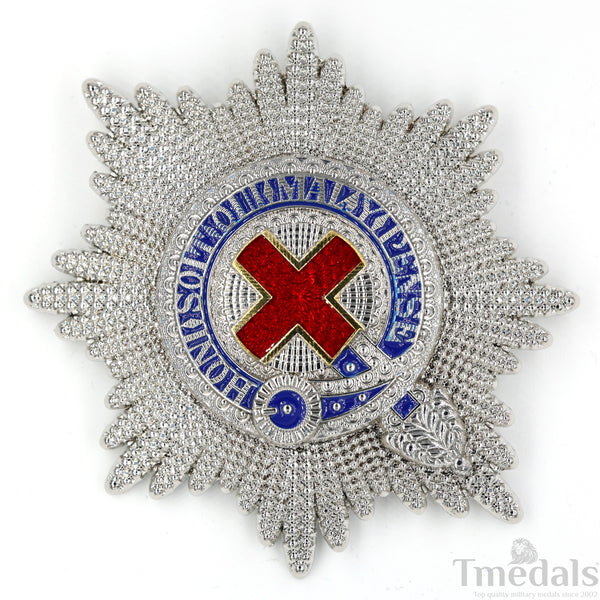 British UK Order of the Garter Star Badge – Museum Replica Collectible with Enamel Detailing (1:1 Reproduction)