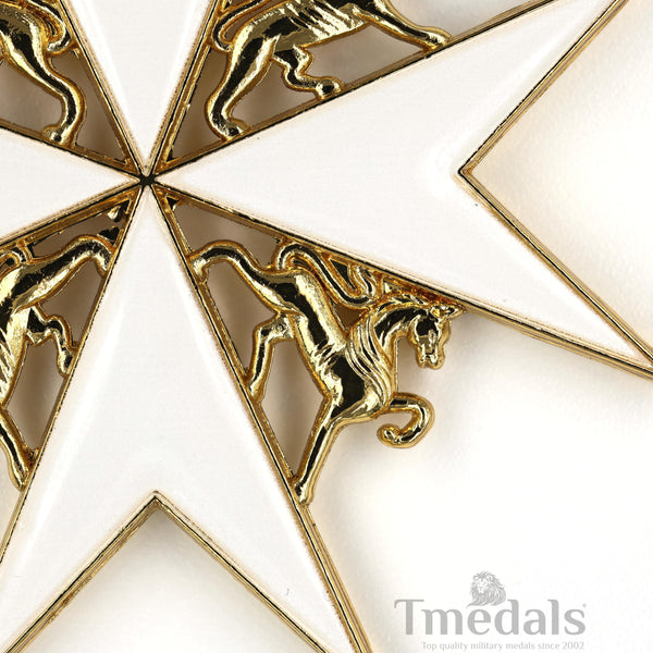 UK Knights Commander's Cross - Order of St. John Medal neck Ribbon Silver Repro Replica