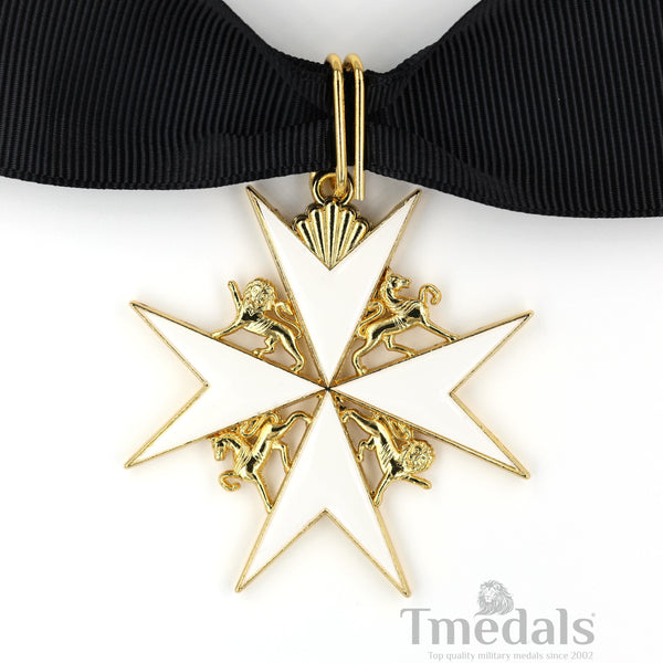 UK Knights Commander's Cross - Order of St. John Medal neck Ribbon Silver Repro Replica