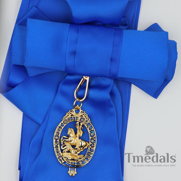 UK the British Order of the Garter Sash+ Badge Medal Brass