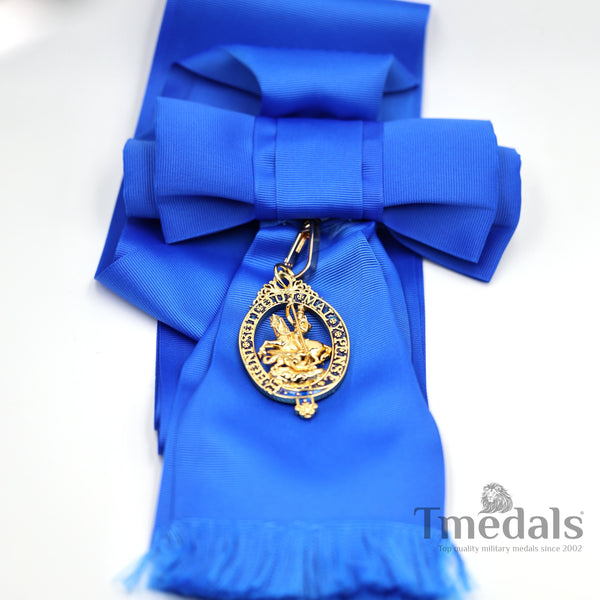 UK the British Order of the Garter Sash+ Badge Medal Brass