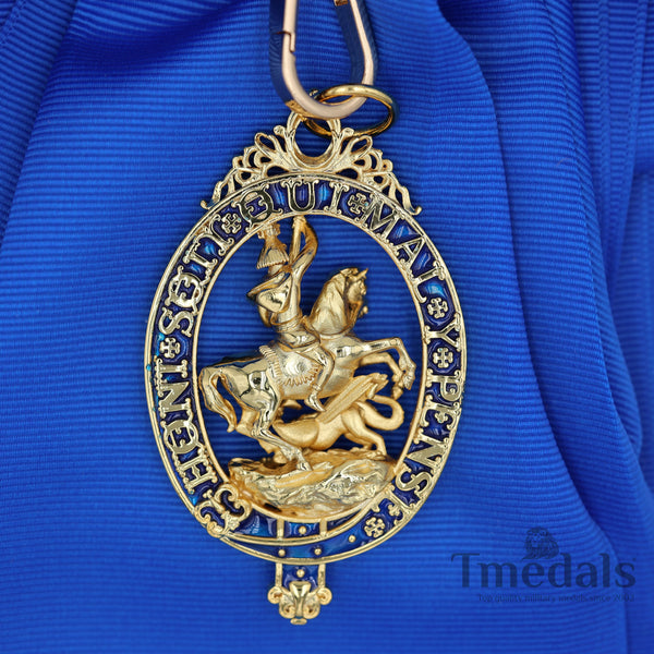 UK the British Order of the Garter Sash+ Badge Medal Brass