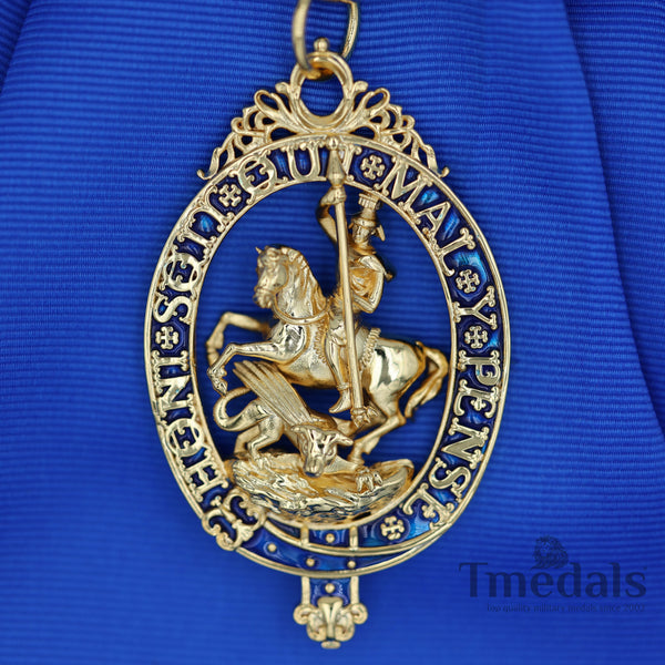 UK the British Order of the Garter Sash+ Badge Medal Brass