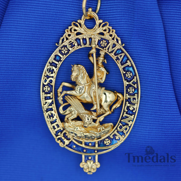 UK the British Order of the Garter Sash+ Badge Medal Brass