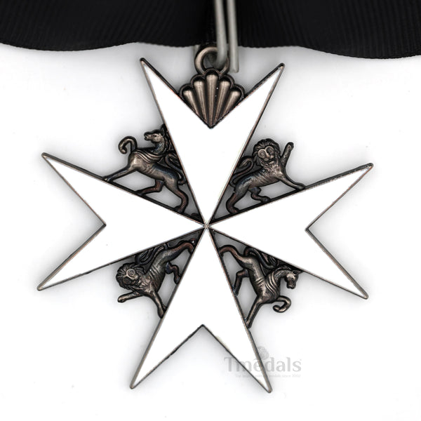 UK Knights Commander's Cross - Order of St. John Medal neck Ribbon Silver Repro