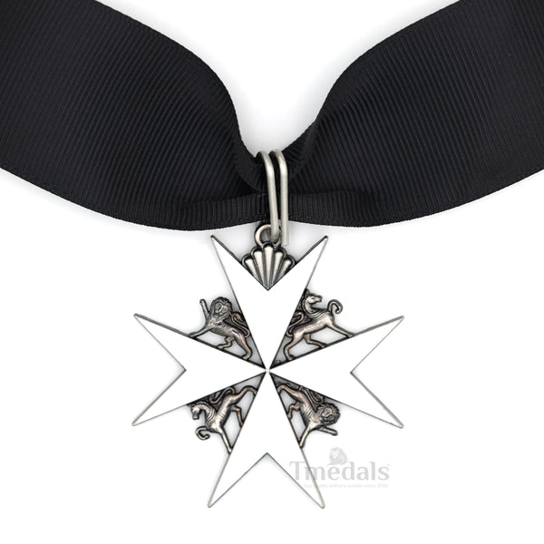 UK Knights Commander's Cross - Order of St. John Medal neck Ribbon Silver Repro