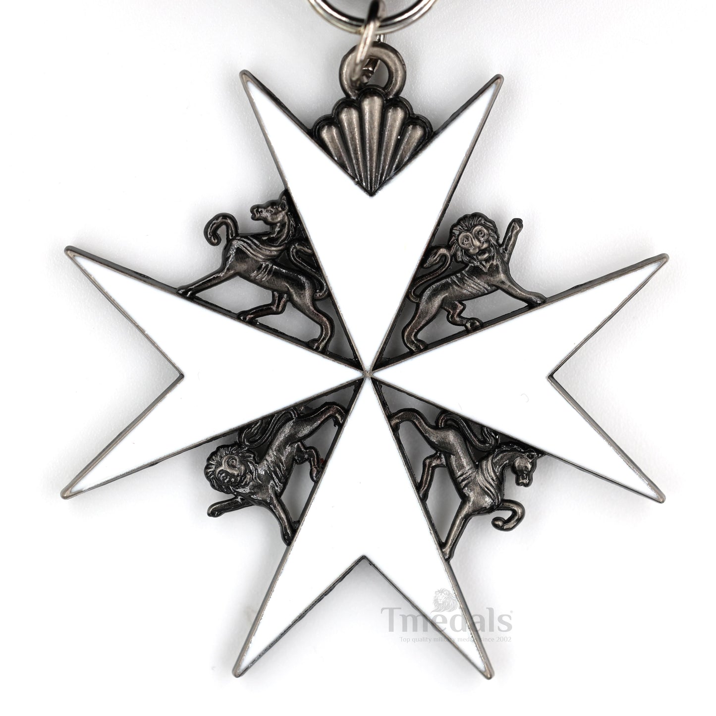 UK Knights Commander's Cross - Order of St. John Medal neck Ribbon Silver Repro