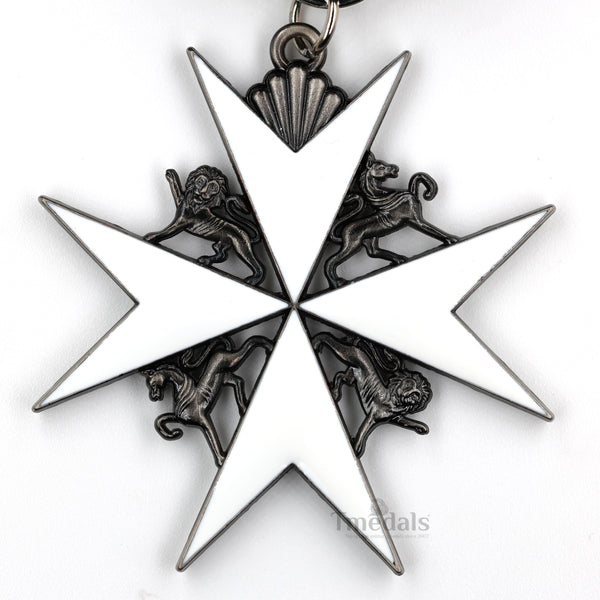 Order of St John Medal officer class Badge Maltese Cross silver Replica
