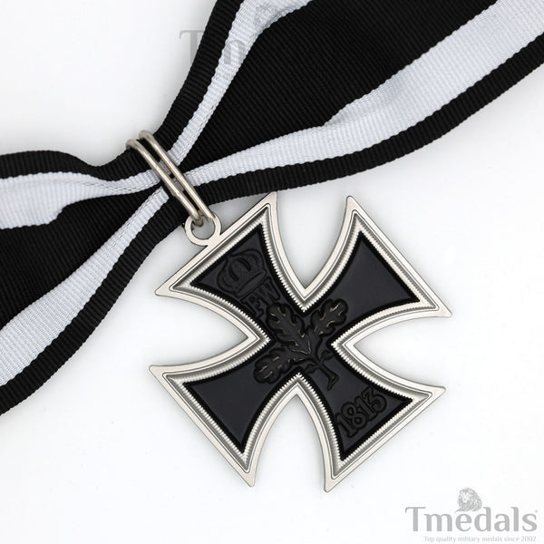 Iron Cross Neck Badge Replica – 1813 / 1914 Prussia German WW1 Medal with Ribbon Replica