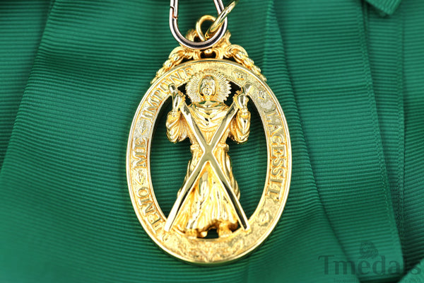 UK Order of the Thistle Badge Saint Andrew Replica Brass Gilt Full-Size copy reproduction repro