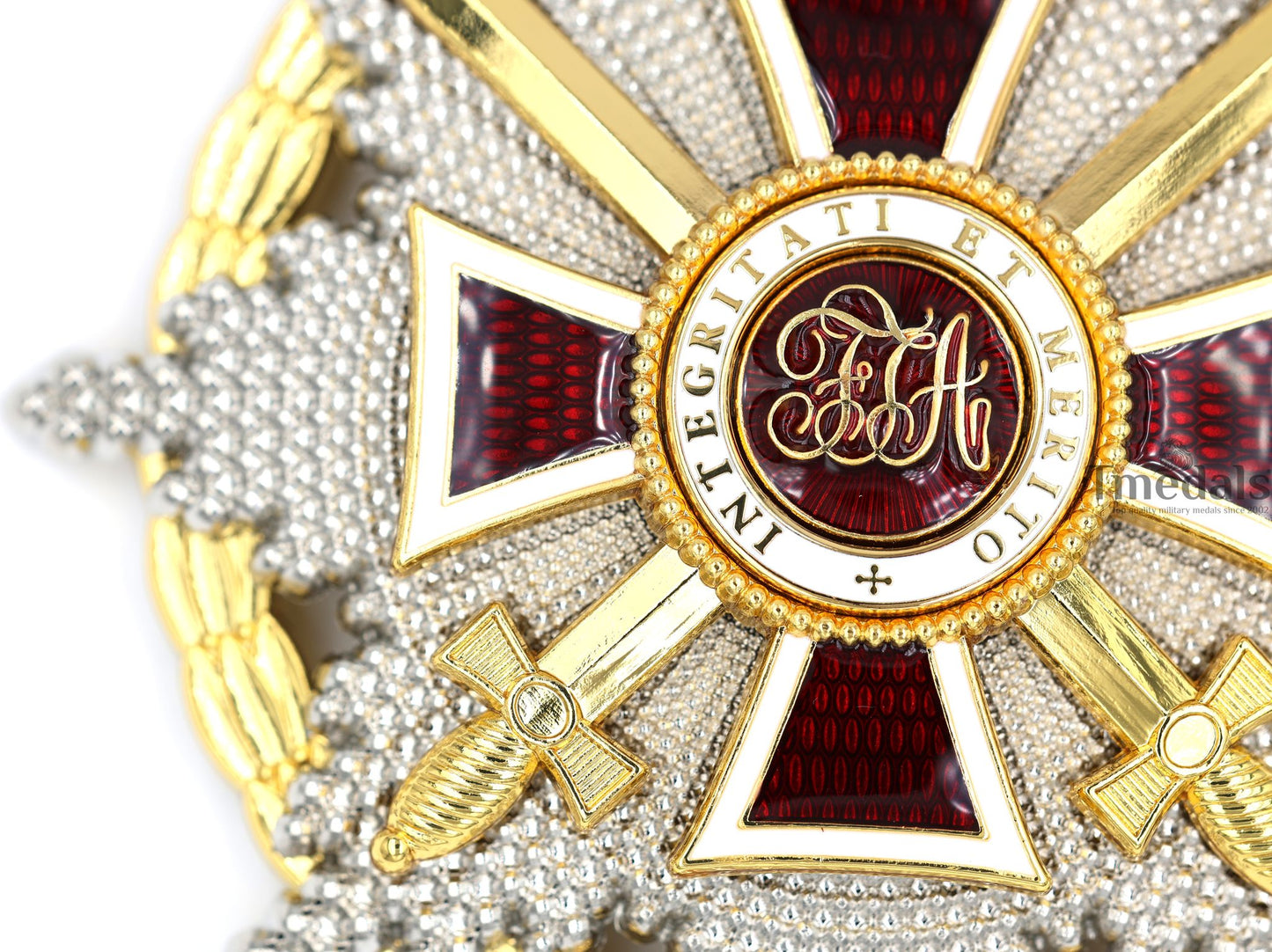 Austrian Imperial Order of Leopold – Grand Cross Breast Star with War Decoration Swords – Full-Size Museum Replica