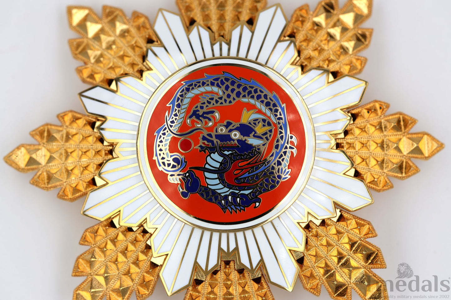China Republic Qing Dynasty Order of the blue dragon 青龍勛章 Brest Star replica