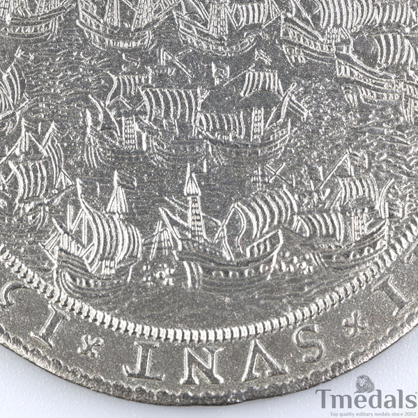 UK Elizabeth I Defeat of the Spanish Armada Medal 1588-Pure 925 Sterling Silver Replica