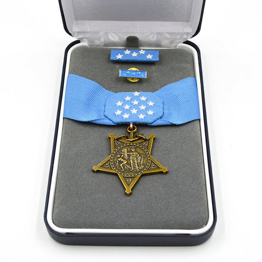 CASED U.S. USA Medal of Honor Navy MOH Ribbon Bar Congressional Replica Reproduction Order Badge WW12 COPY Repro