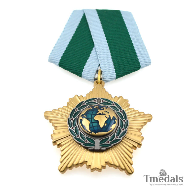 Russia – Order of Friendship Medal Badge – Brass Museum Replica