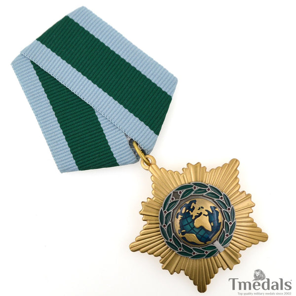 Russia – Order of Friendship Medal Badge – Brass Museum Replica