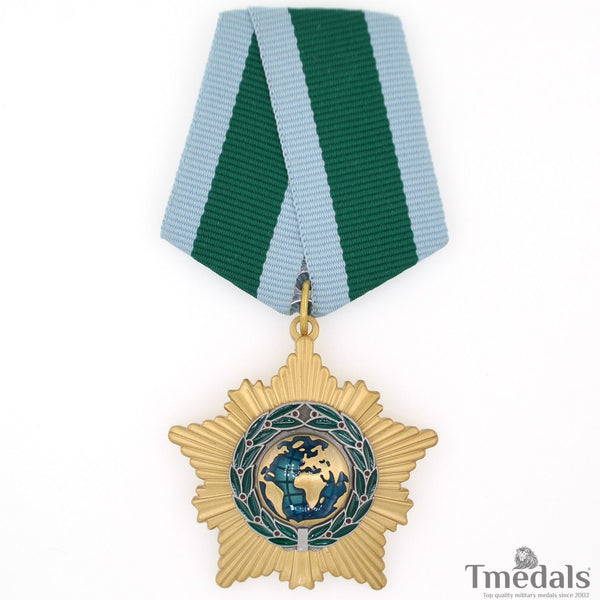 Russia – Order of Friendship Medal Badge – Brass Museum Replica