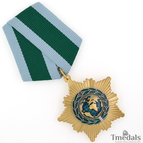 Russia – Order of Friendship Medal Badge – Brass Museum Replica