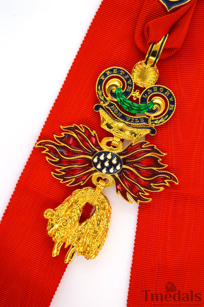 Austria – Order of the Golden Fleece (Type 4, 1925–1935) – Full-Size Museum Replica with Neck Ribbon