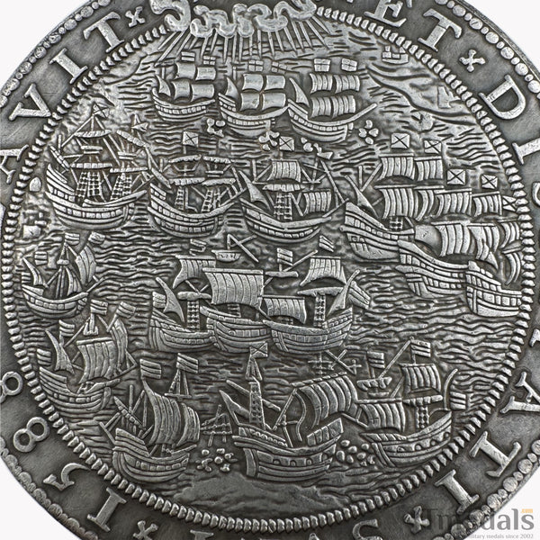Elizabeth I Defeat of the Spanish Armada Medal 1588 UK Medal Cion Replica Copy