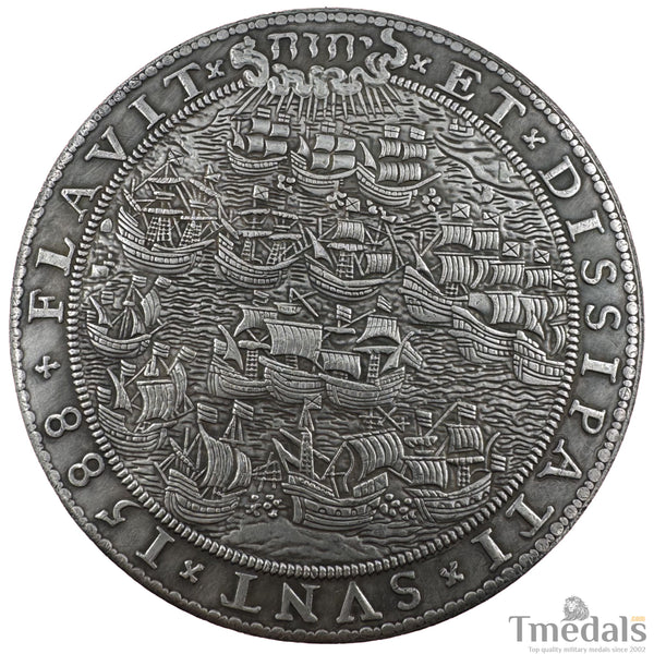 Elizabeth I Defeat of the Spanish Armada Medal 1588 UK Medal Cion Replica Copy