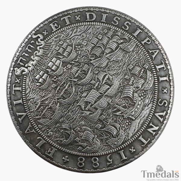 Elizabeth I Defeat of the Spanish Armada Medal 1588 UK Medal Cion Replica Copy
