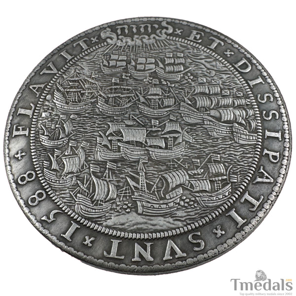 Elizabeth I Defeat of the Spanish Armada Medal 1588 UK Medal Cion Replica Copy