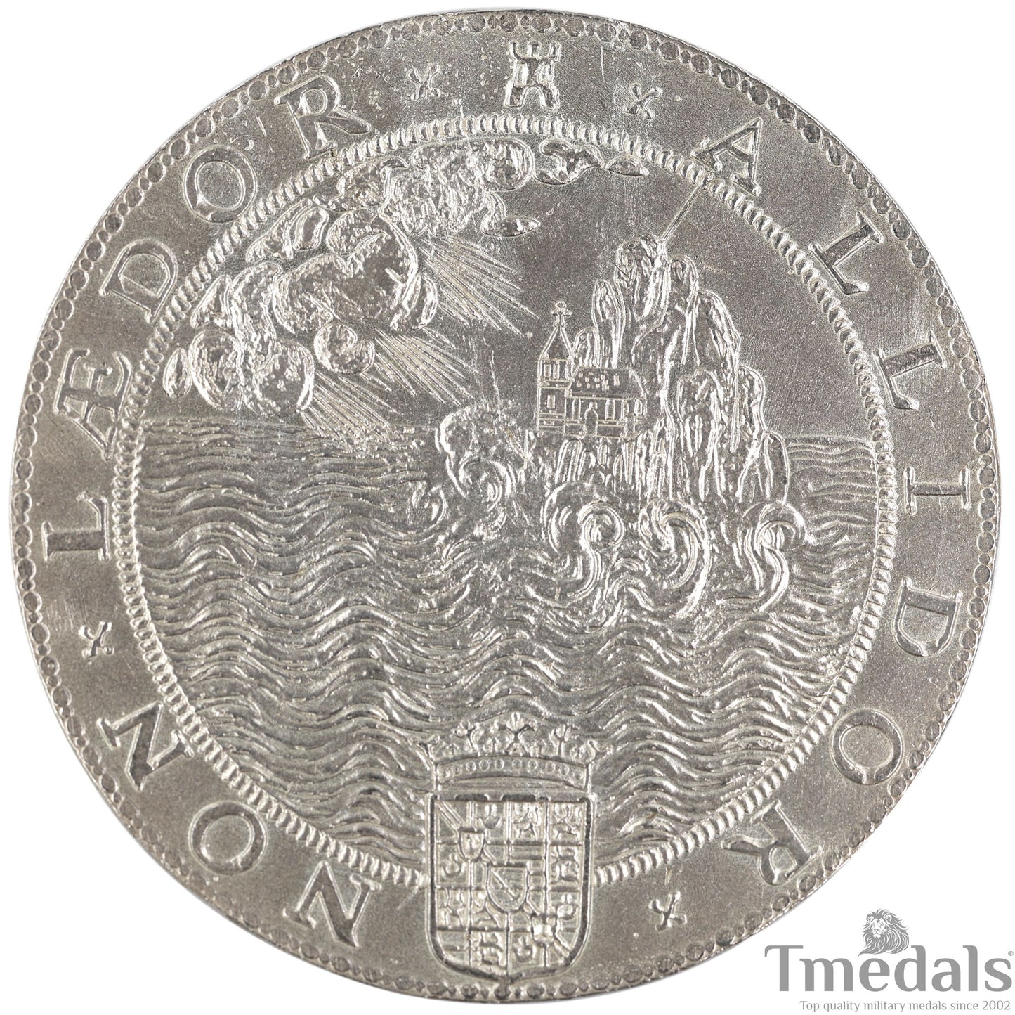 UK Elizabeth I Defeat of the Spanish Armada Medal 1588-Pure 925 Sterling Silver Replica