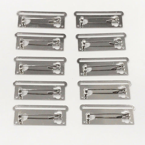10 X Medal Ribbon Mounting Bars Brooch Pin Fixing 1 Space, for 35-37mm Ribbon!