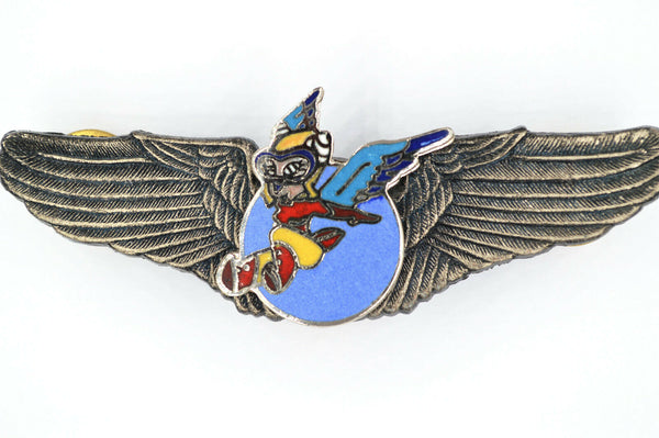 U.S. USA WW12 WOMEN AIRFORCE SERVICE PILOT (WASP) FIFINELLA WINGS BADGE ENAMEL RARE