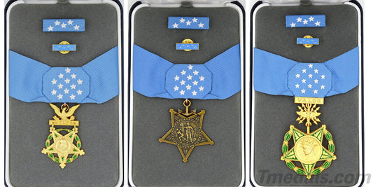Cased US ORDEN BADGE MEDAL OF HONOR, MOH, ARMY, NAVY, AIR FORCE, 10 Orders REPLICA COPY REPRO REPRODUCTION RARE!!