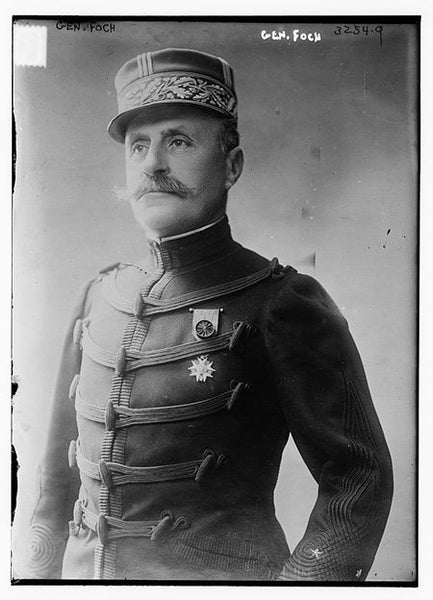 France Croix de Guerre 1914–1918 w/ Diamonds – Marshal Foch – 925 Silver Replica Repro