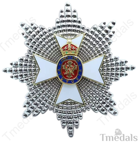 UK British Royal Victorian Order (RVO) Breast Star White Enamel & Gilt Replica