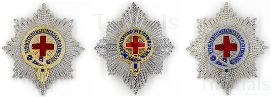 UK Order of the Garter Breast Star – Set of 3 Replica Display Stars