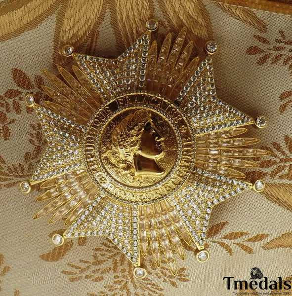 French Legion of Honor / Légion d'Honneur Breast Star in Gold with Diamond Museum Replica Repro