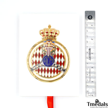 Original Automobile Club de Monaco (ACM) Gold Badge – 2011 Issue, Hard Enamel, 10 × 7.5 cm, Cased