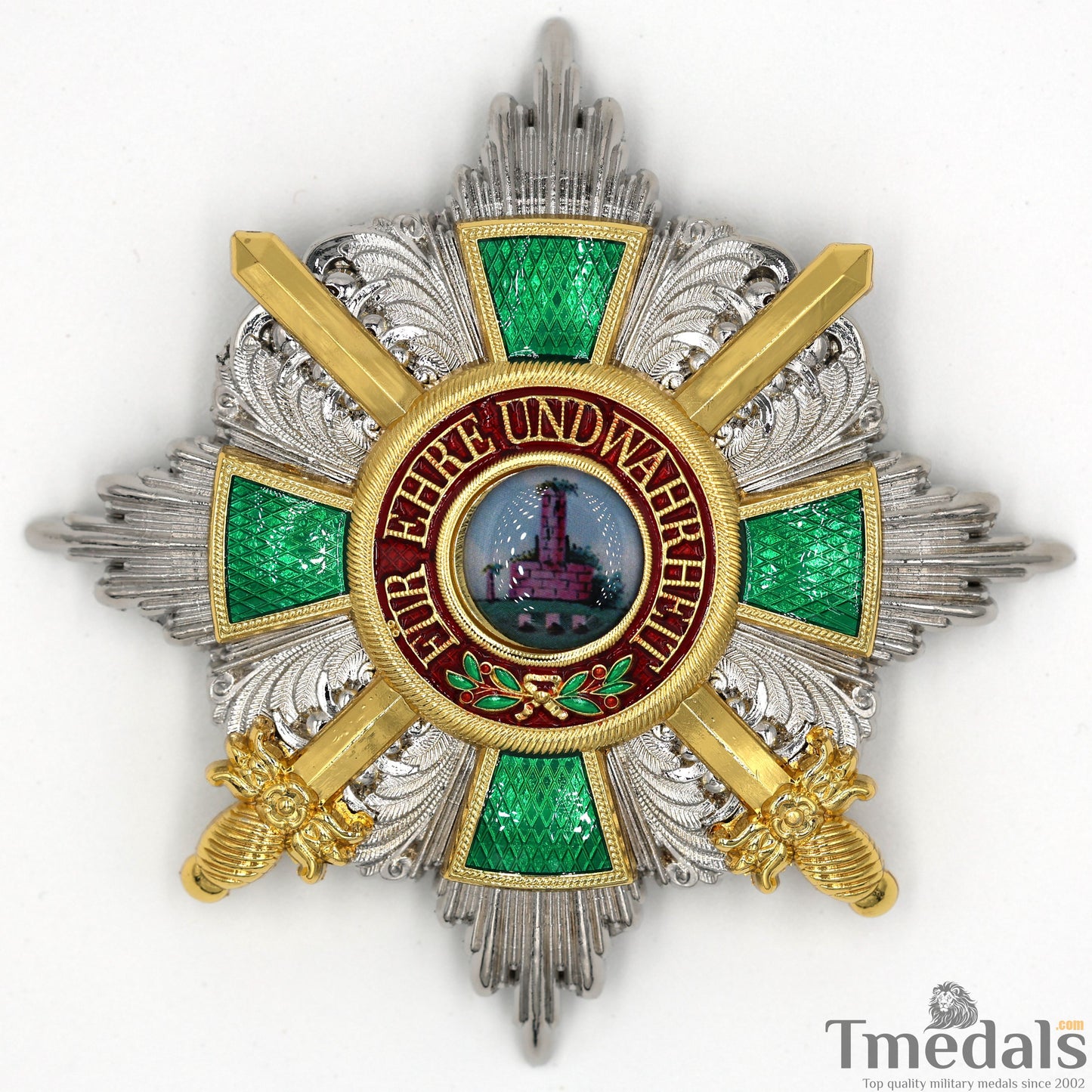 German Order of the Zähringer Lion – Commander Breast Star with Swords Replica