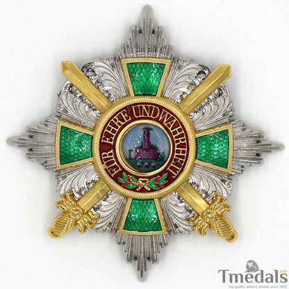 German Order of the Zähringer Lion – Commander Breast Star with Swords Replica