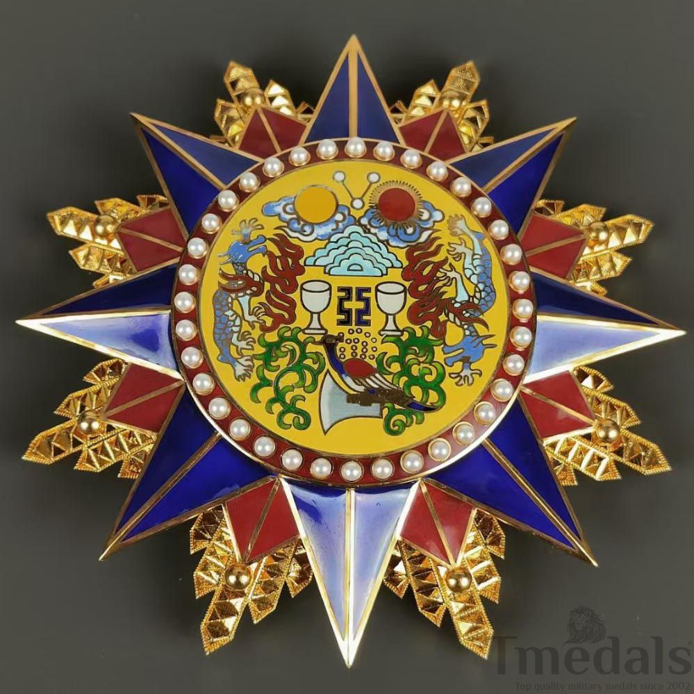 Grand Order of the Republic of China 1912 Medal pure Silver Replica
