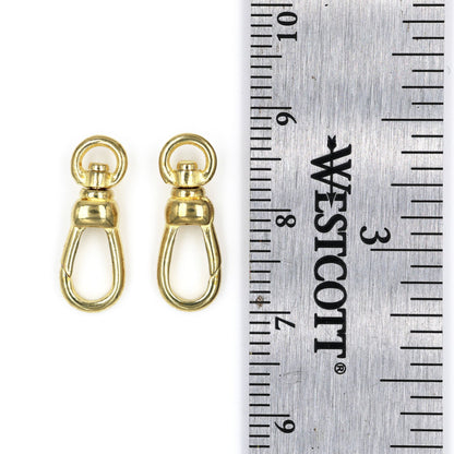 2pcs Solid Brass Swivel Hooks for UK European Medal Sash Ribbon Hardware 17.4mm
