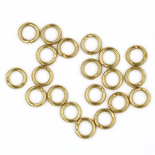 20pcs Solid Brass Mini Split Rings Medal Badge Sash Ribbon Hardware 4mm