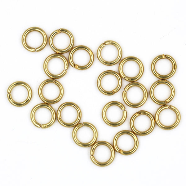 20pcs Solid Brass Mini Split Rings Medal Badge Sash Ribbon Hardware 4mm