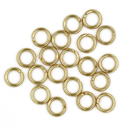 20pcs Solid Brass Mini Split Rings Medal Badge Sash Ribbon Hardware 4mm