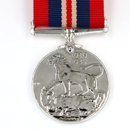 British War Medal 1939–1945 WWII Campaign Medal with Ribbon Replica