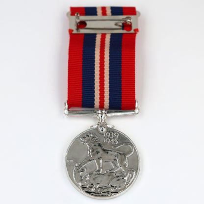 British War Medal 1939–1945 WWII Campaign Medal with Ribbon Replica