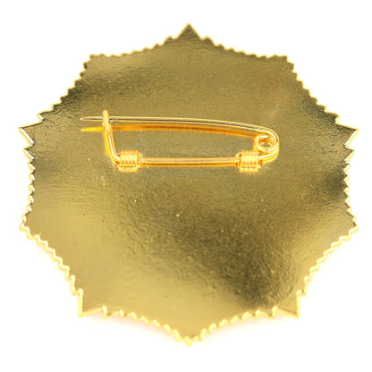 Chinese Shanghai Air Defense Medal Badge Gold Tone Soviet Pilot Assistance Repro Replica