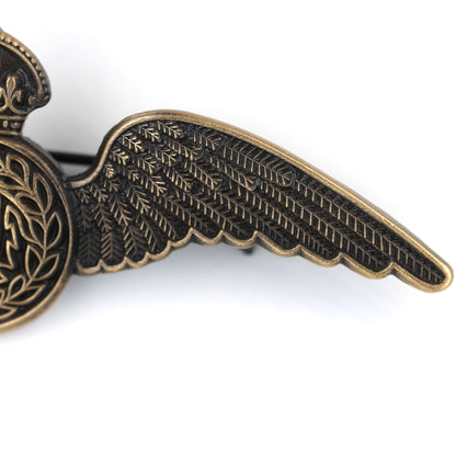 RAF Royal Air Force Pilot Wings Brooch Pin Replica Antique Bronze Badge