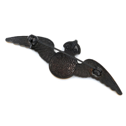 RAF Royal Air Force Pilot Wings Brooch Pin Replica Antique Bronze Badge